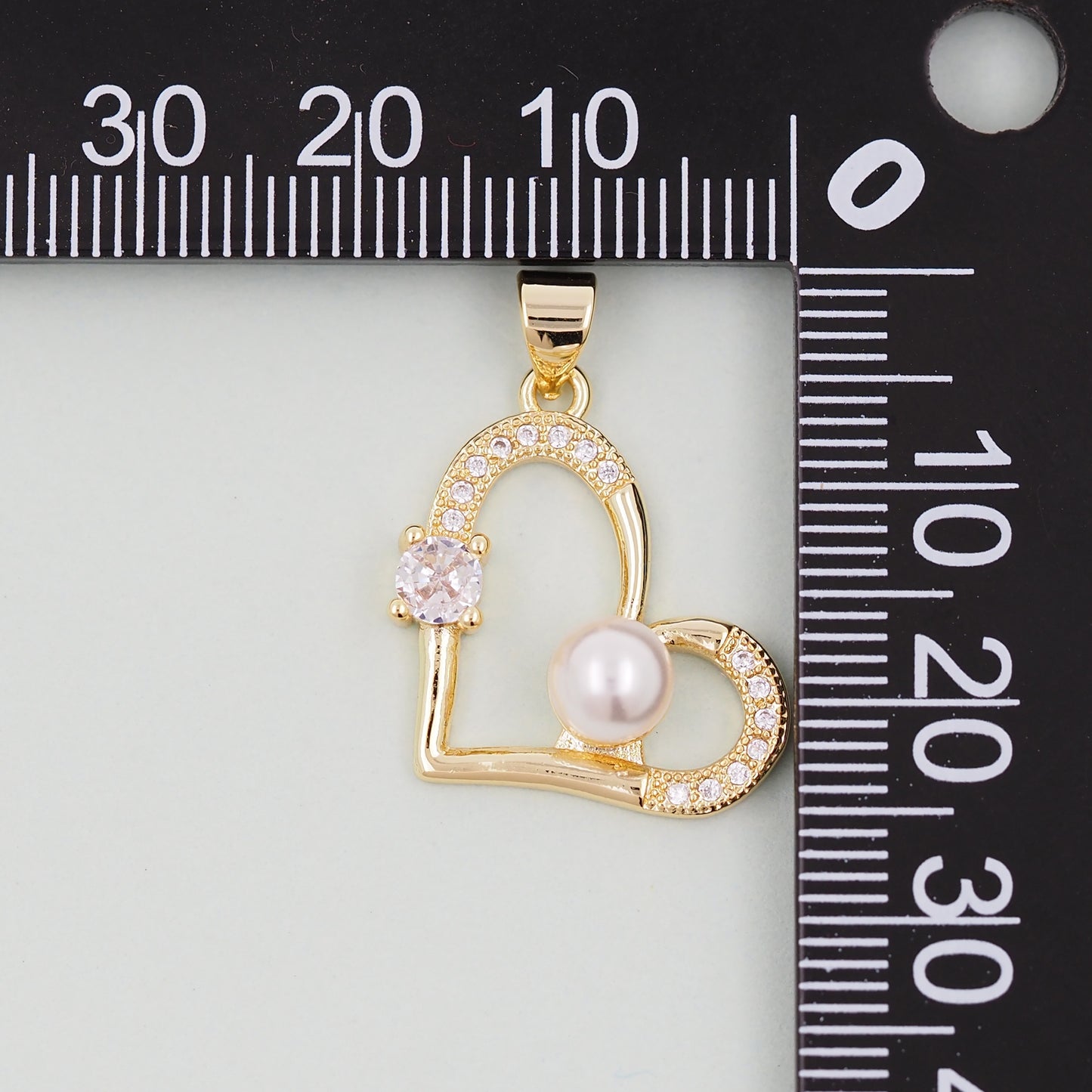 Gold Heart Charms,18K Gold Filled Heart Pendant,Heart Charm Bracelet Necklace for DIY Jewelry Making Supply