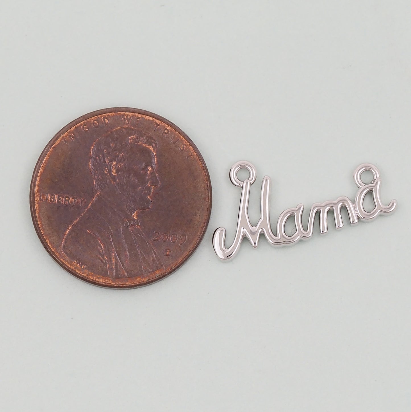 Gold Mama Charms,18K Gold Filled Mama Pendant,Mama Charm Bracelet Necklace for DIY Jewelry Making Supply