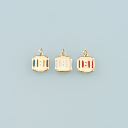 Gold Angel Numbers Charms,18K Gold Filled 11:11 Pendant,Enamel Angel Numbers Charm Bracelet Necklace for DIY Jewelry Making Supply