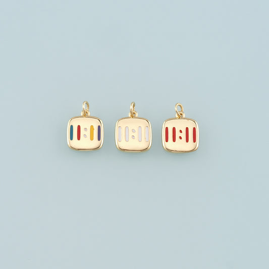 Gold Angel Numbers Charms,18K Gold Filled 11:11 Pendant,Enamel Angel Numbers Charm Bracelet Necklace for DIY Jewelry Making Supply