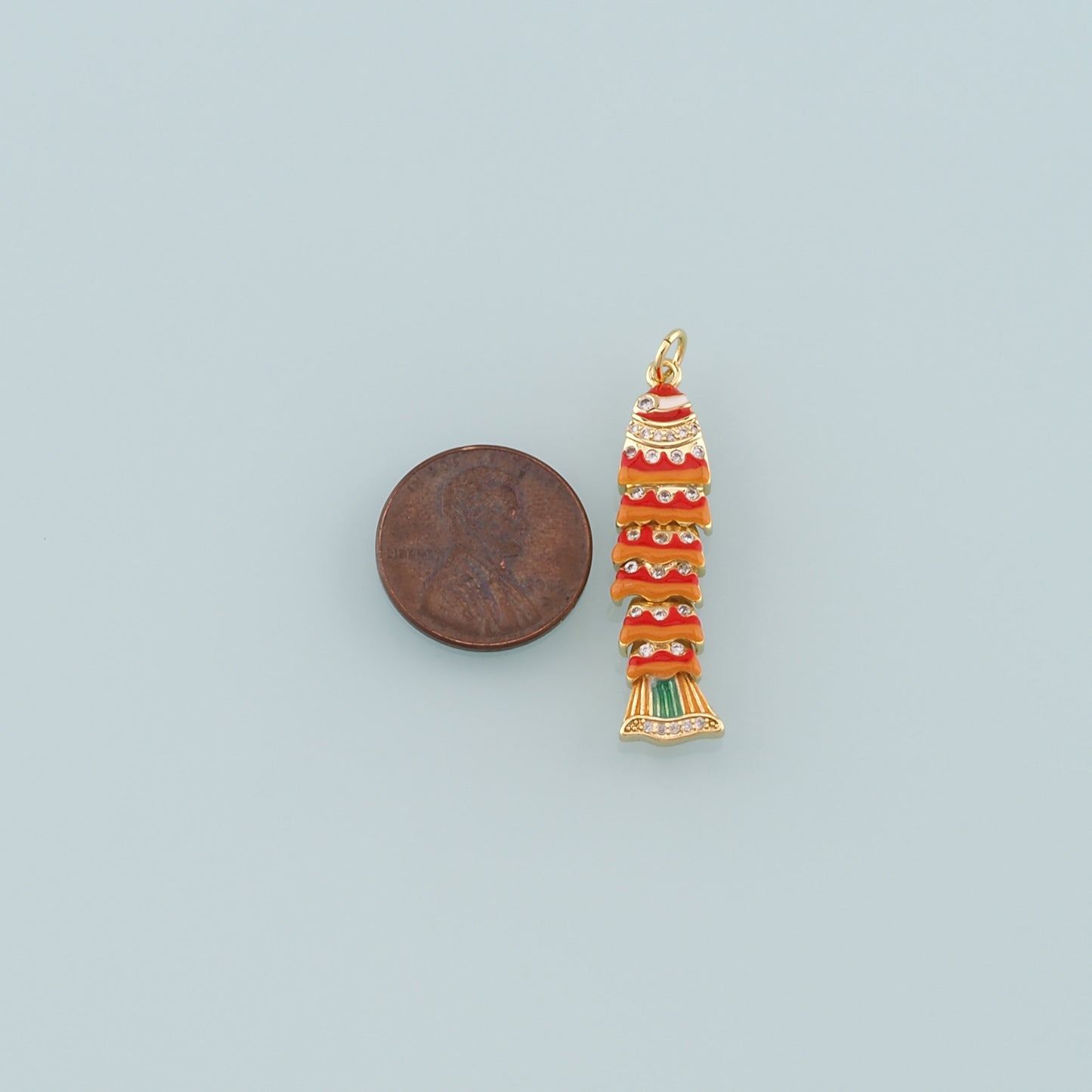 Gold Fish Charms,18K Gold Filled Fish Pendant,Enamel Ocean Charm Bracelet Necklace for DIY Jewelry Making Supply