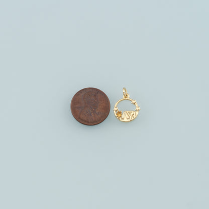 Gold Camping Charms,18K Gold Filled Tent Pendant,CZ Micro Pave Tent Charm Bracelet Necklace for DIY Jewelry Making Supply