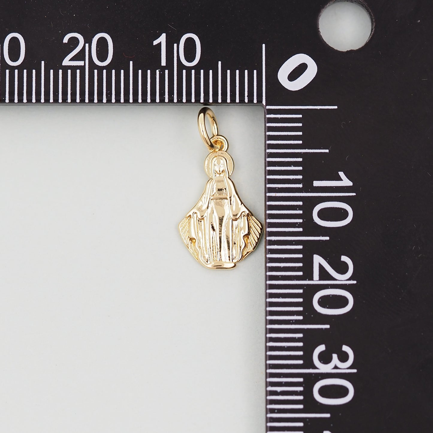 Gold Our Lady of Guadalupe Charms,18K Gold Filled virgin mary Pendant Charm Bracelet Necklace for DIY Jewelry Making Supply