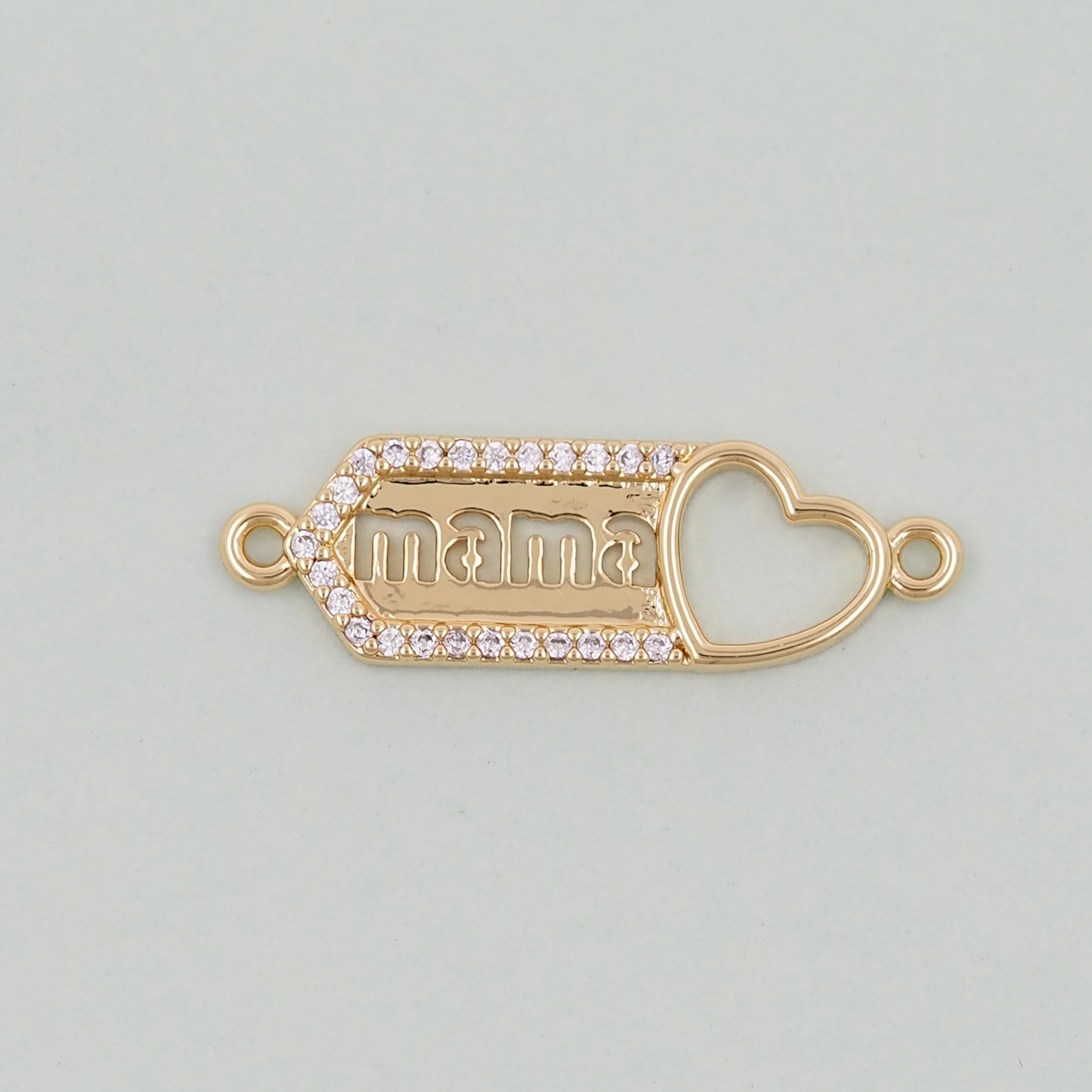 Gold Mama Charms,18K Gold Filled Mama Pendant,Mama Charm Bracelet Necklace for DIY Jewelry Making Supply