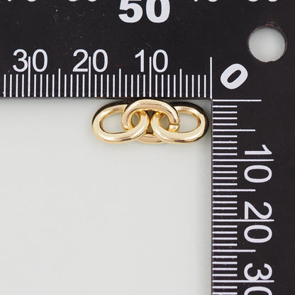 18K Gold filled three oval chain links foe DIY jewelry necklace bracelet earring components