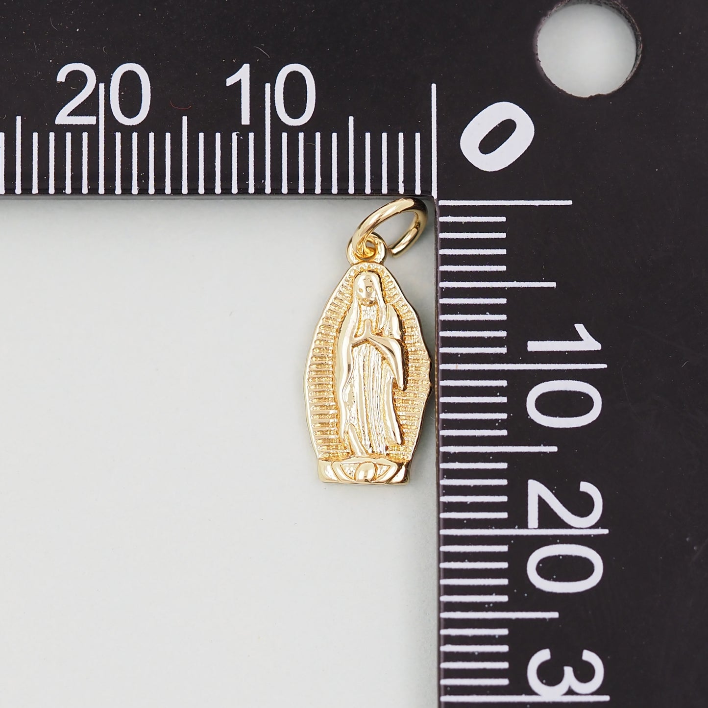 Gold Our Lady of Guadalupe Charms,18K Gold Filled virgin mary Pendant Charm Bracelet Necklace for DIY Jewelry Making Supply