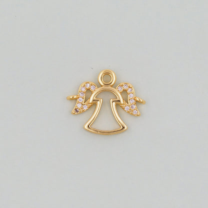 Gold Angel Charms,18K Gold Filled Angel Pendant,Angel Charm Bracelet Necklace for DIY Jewelry Making Supply