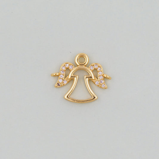 Gold Angel Charms,18K Gold Filled Angel Pendant,Angel Charm Bracelet Necklace for DIY Jewelry Making Supply