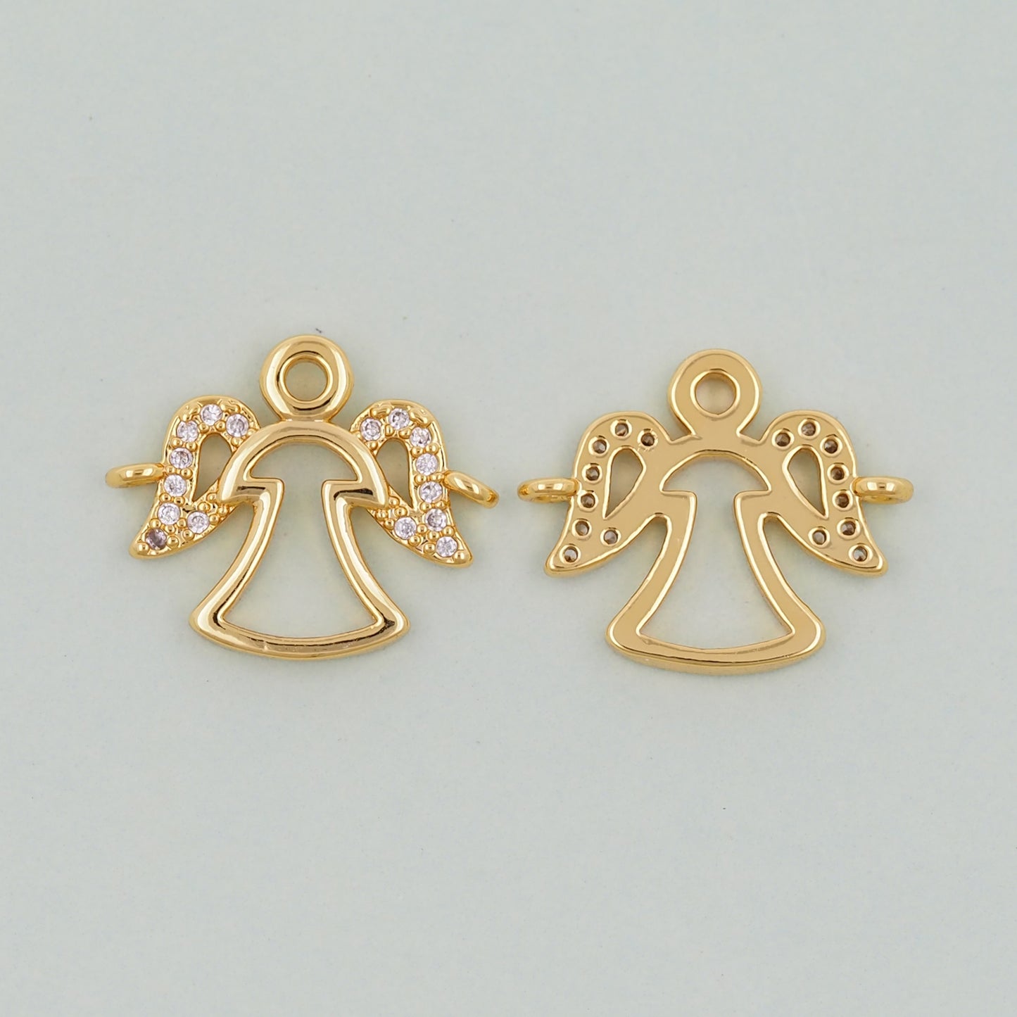 Gold Angel Charms,18K Gold Filled Angel Pendant,Angel Charm Bracelet Necklace for DIY Jewelry Making Supply