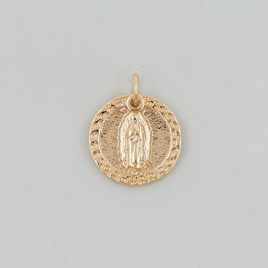 Gold Our Lady of Guadalupe Charms,18K Gold Filled virgin mary Pendant Charm Bracelet Necklace for DIY Jewelry Making Supply