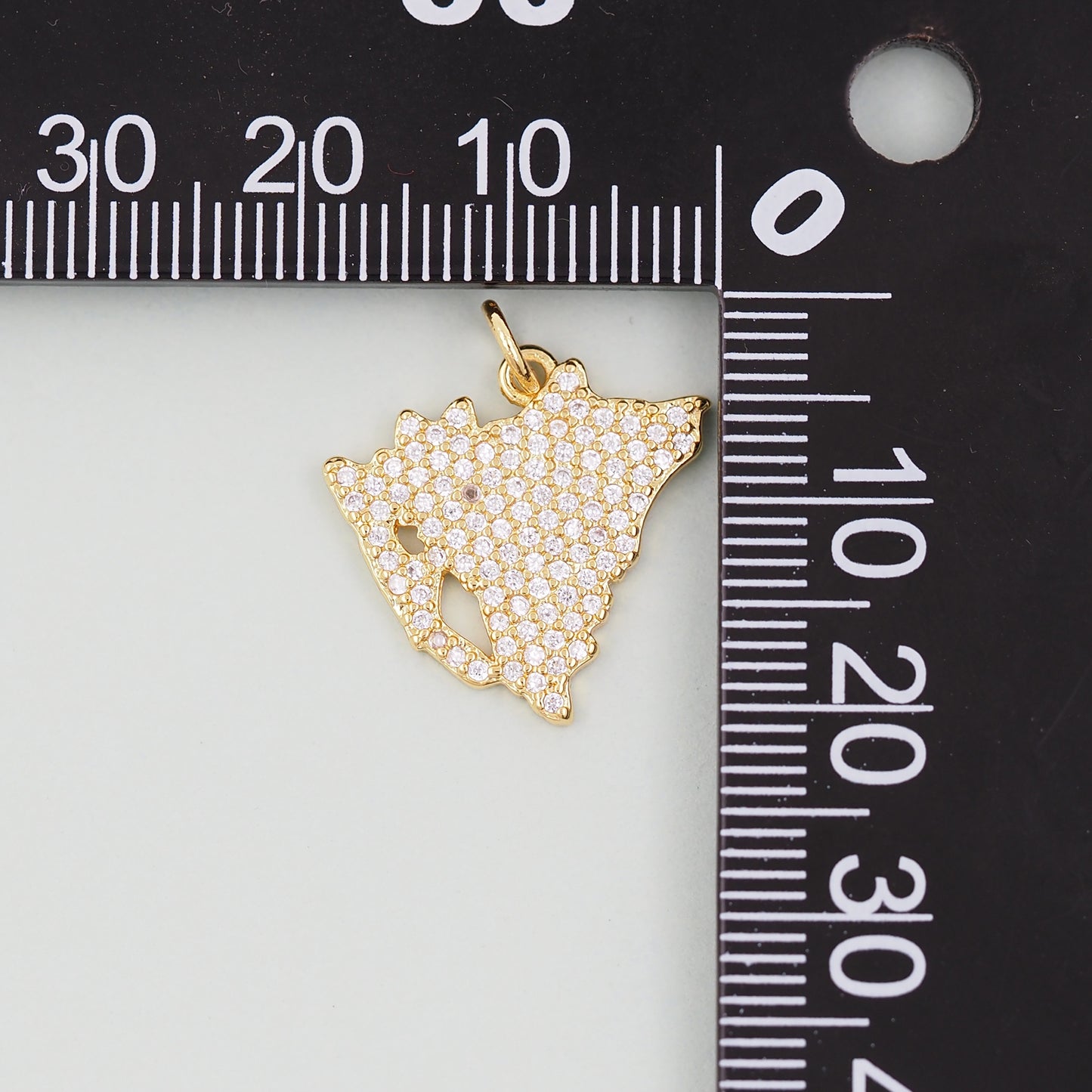 18K Gold Filled map Pendant,Map Charm Bracelet Necklace for DIY Jewelry Making Supply
