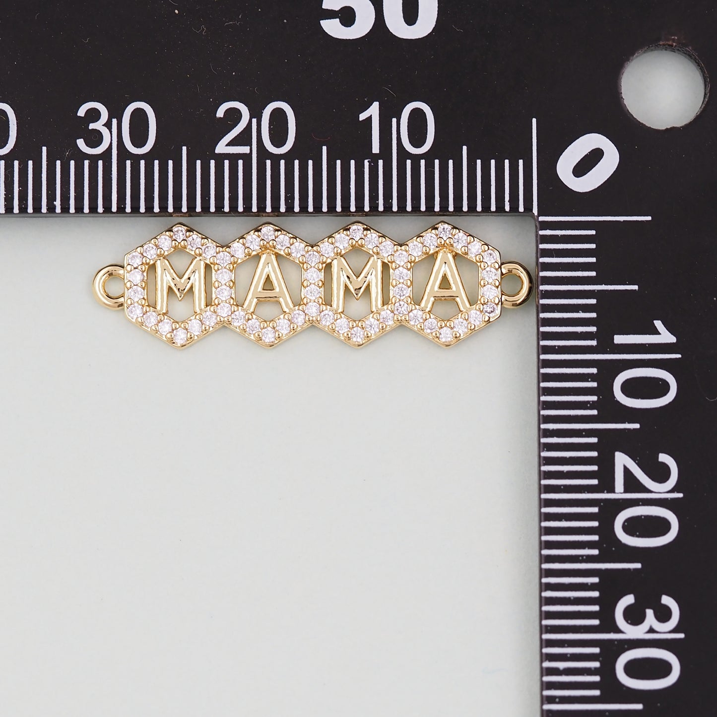 Gold Mama Charms,18K Gold Filled Mama Pendant,Mama Charm Bracelet Necklace for DIY Jewelry Making Supply