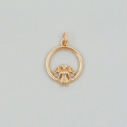 Gold Angel Charms,18K Gold Filled Angel Pendant,Angel Charm Bracelet Necklace for DIY Jewelry Making Supply