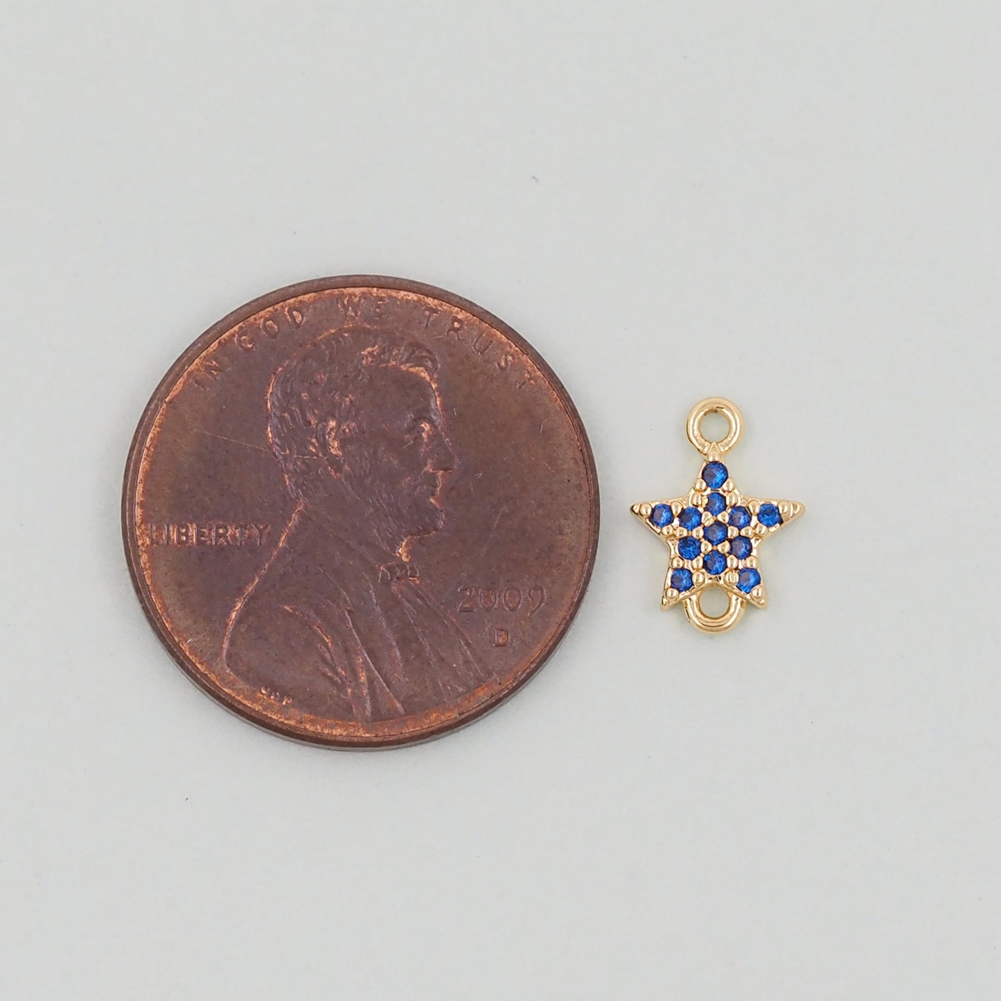 18K Gold Filled Star Pendant,CZ Micro Pave Star Charm Bracelet Necklace for DIY Jewelry Making Supply