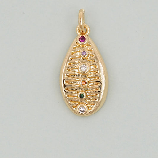 Gold Shell Charms,18K Gold Filled Conch Shell Pendant,Conch Shell Charm Bracelet Necklace for DIY Jewelry Making Supply