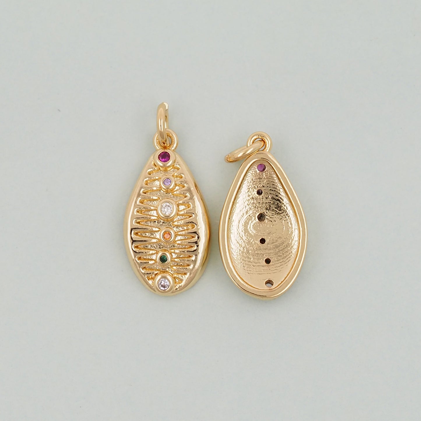Gold Shell Charms,18K Gold Filled Conch Shell Pendant,Conch Shell Charm Bracelet Necklace for DIY Jewelry Making Supply