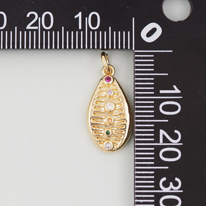 Gold Shell Charms,18K Gold Filled Conch Shell Pendant,Conch Shell Charm Bracelet Necklace for DIY Jewelry Making Supply
