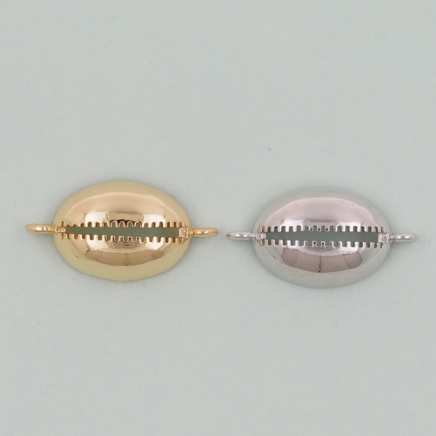 Gold Shell Connector Charms,18K Gold Filled Conch Shell Pendant,Conch Shell Charm Bracelet Necklace for DIY Jewelry Making Supply