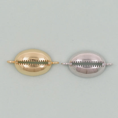 Gold Shell Connector Charms,18K Gold Filled Conch Shell Pendant,Conch Shell Charm Bracelet Necklace for DIY Jewelry Making Supply