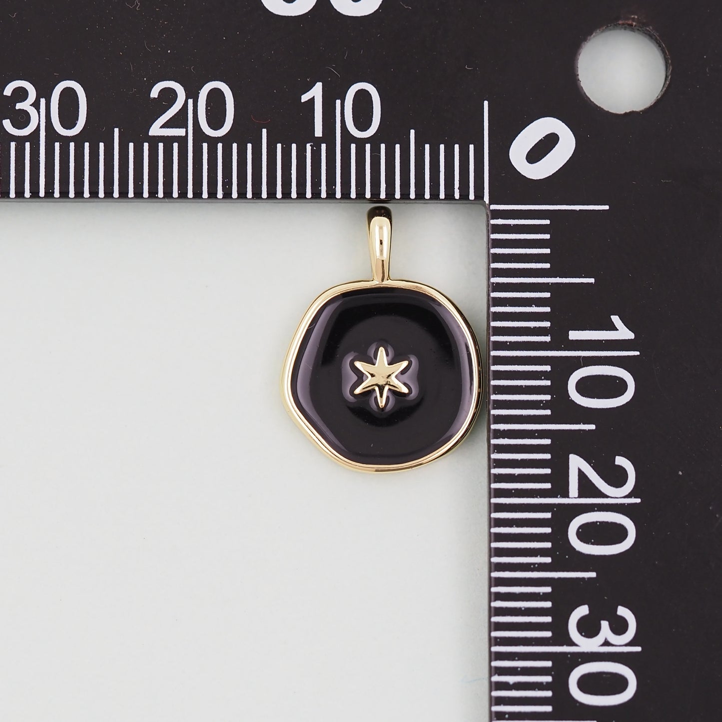 18K Gold Filled north star Pendant,Enamel Star Charm Bracelet Necklace for DIY Jewelry Making Supply