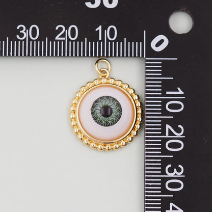 Gold Evil Eye Charms,18K Gold Filled Evil Eye Pendant,Evil Eye Charm Bracelet Necklace for DIY Jewelry Making Supply