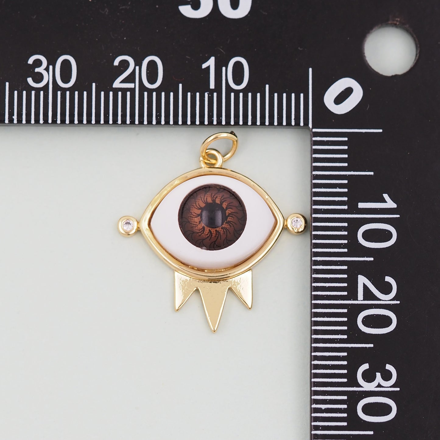 Gold Evil Eye Charms,18K Gold Filled Evil Eye Pendant,Evil Eye Charm Bracelet Necklace for DIY Jewelry Making Supply