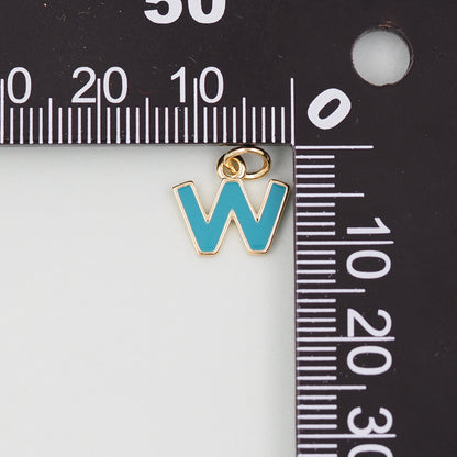 Gold letter Charms,18K Gold Filled letter Pendant,initial Charm Bracelet Necklace for DIY Jewelry Making Supply