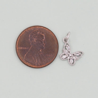 Gold Butterfly Charms,18K Gold Filled Butterfly Pendant,insect Charm Bracelet Necklace for DIY Jewelry Making Supply