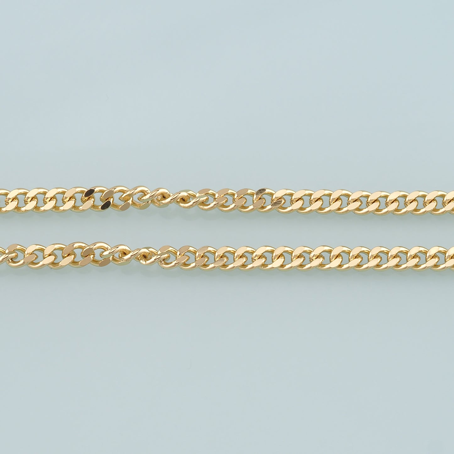 Gold Cuban Chain,18K Gold Filled Cuban Chain for Necklace Bracelet DIY Jewelry Making Supply