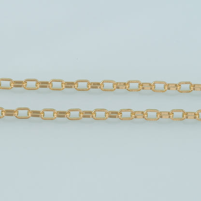 Gold Paper Clip Chain,18K Gold Filled Oval Chain for Necklace Bracelet DIY Jewelry Making Supply