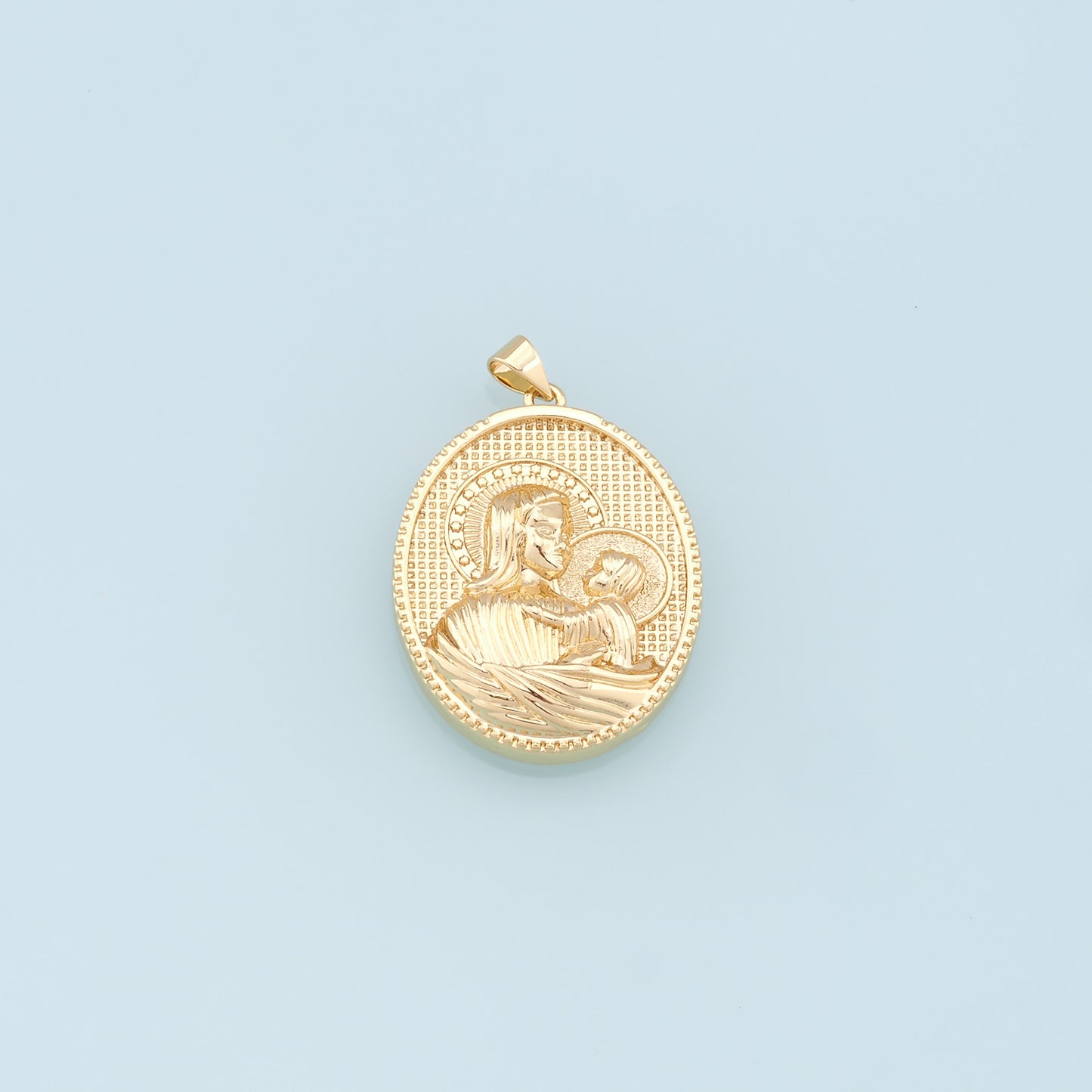Gold Virgin Mary Charms,18K Gold Filled Virgin Mary Pendant,Religion Charm Bracelet Necklace for DIY Jewelry Making Supply