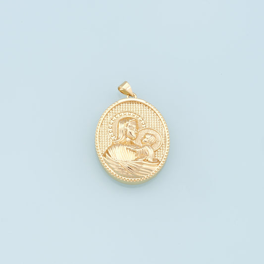 Gold Virgin Mary Charms,18K Gold Filled Virgin Mary Pendant,Religion Charm Bracelet Necklace for DIY Jewelry Making Supply