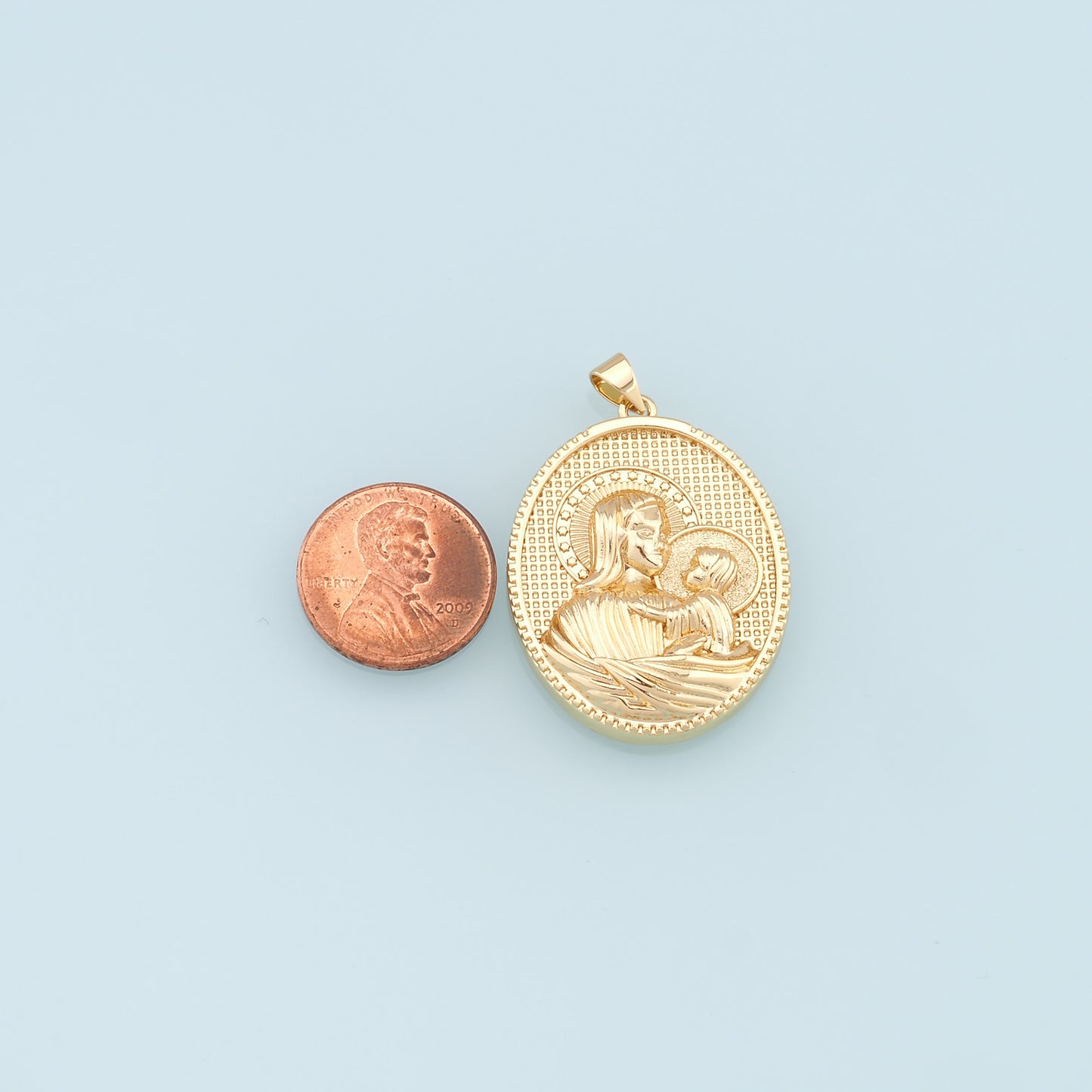 Gold Virgin Mary Charms,18K Gold Filled Virgin Mary Pendant,Religion Charm Bracelet Necklace for DIY Jewelry Making Supply