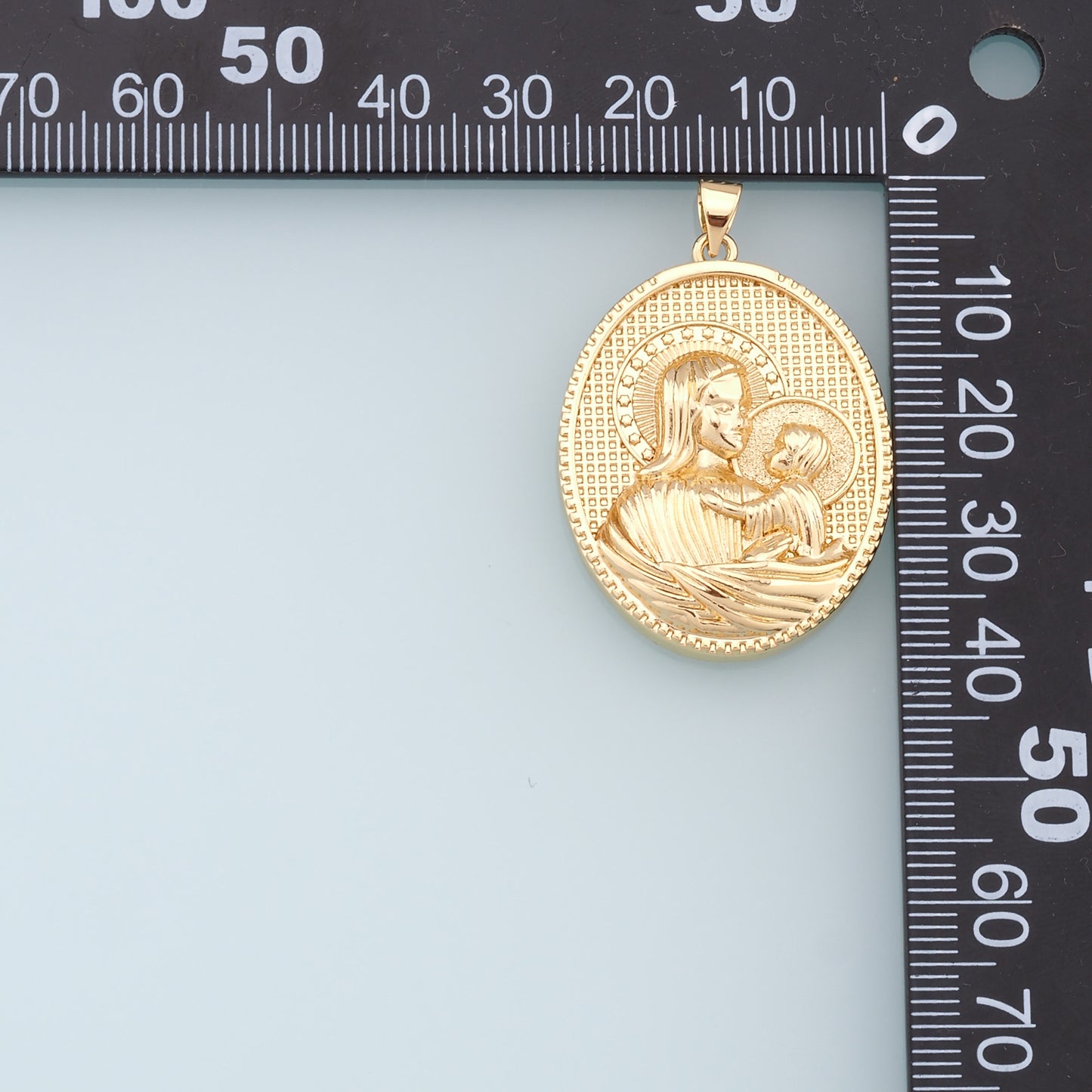Gold Virgin Mary Charms,18K Gold Filled Virgin Mary Pendant,Religion Charm Bracelet Necklace for DIY Jewelry Making Supply