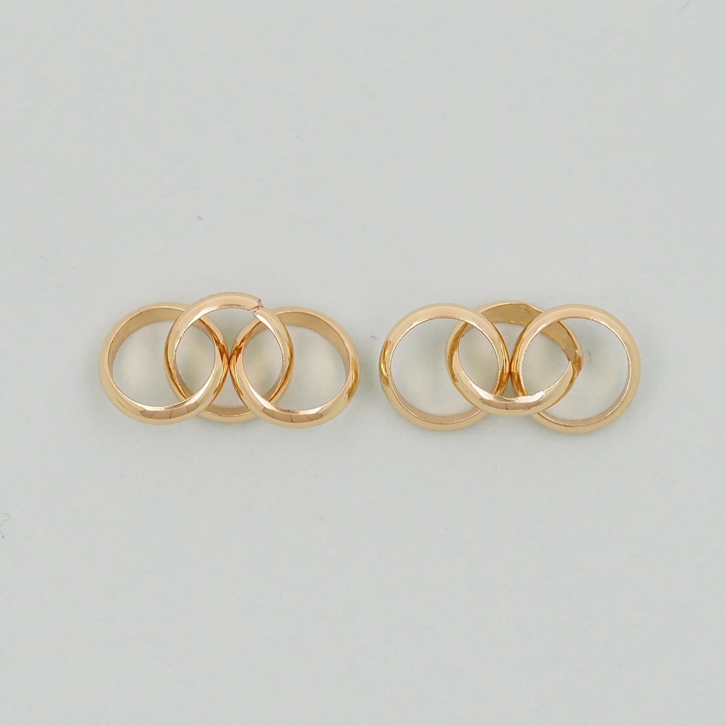 18K Gold filled three oval chain links foe DIY jewelry necklace bracelet earring components
