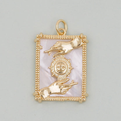 Gold Tarot Charms,18K Gold Fille Tarot Pendant,Tarot Charm Bracelet Necklace for DIY Jewelry Making Supply