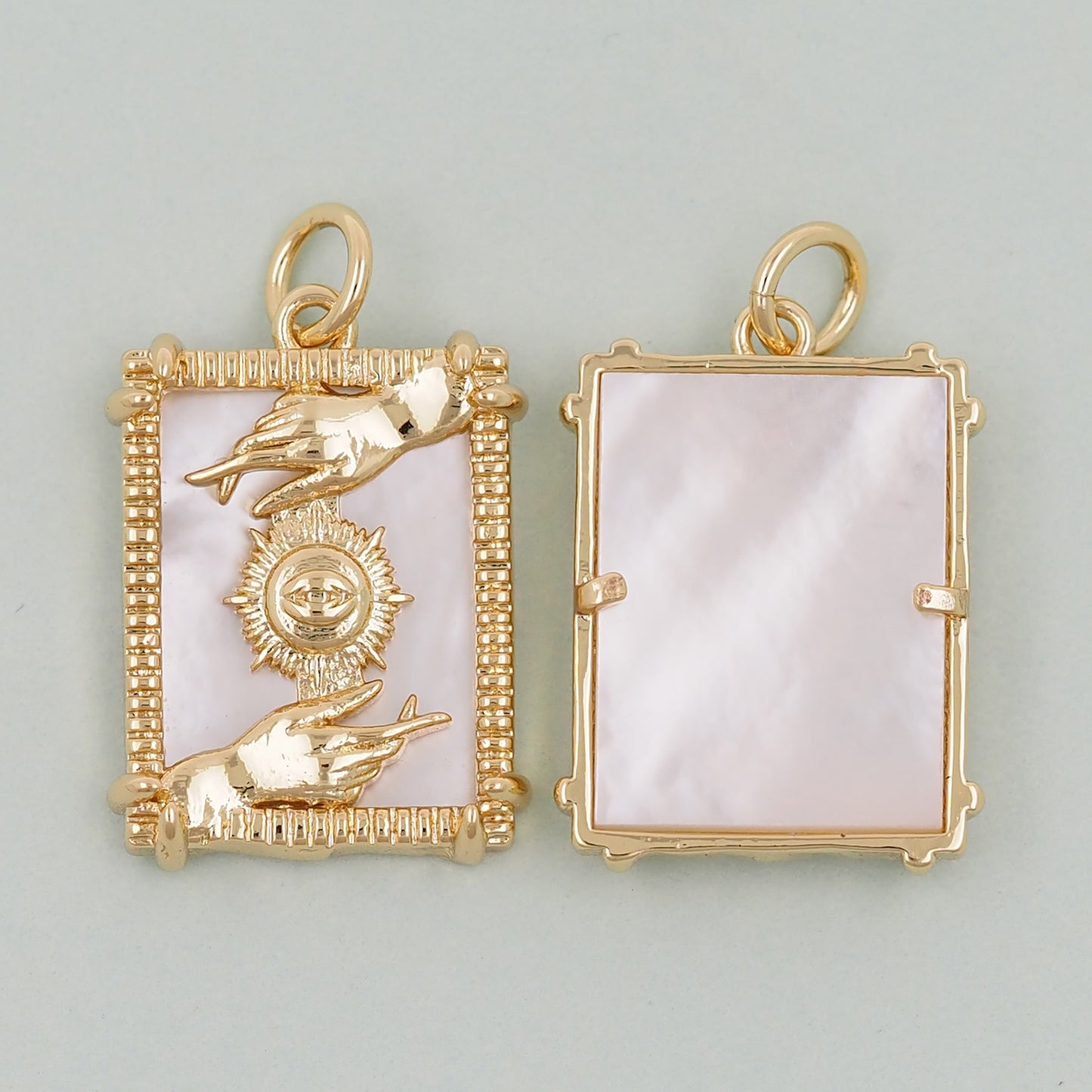 Gold Tarot Charms,18K Gold Fille Tarot Pendant,Tarot Charm Bracelet Necklace for DIY Jewelry Making Supply