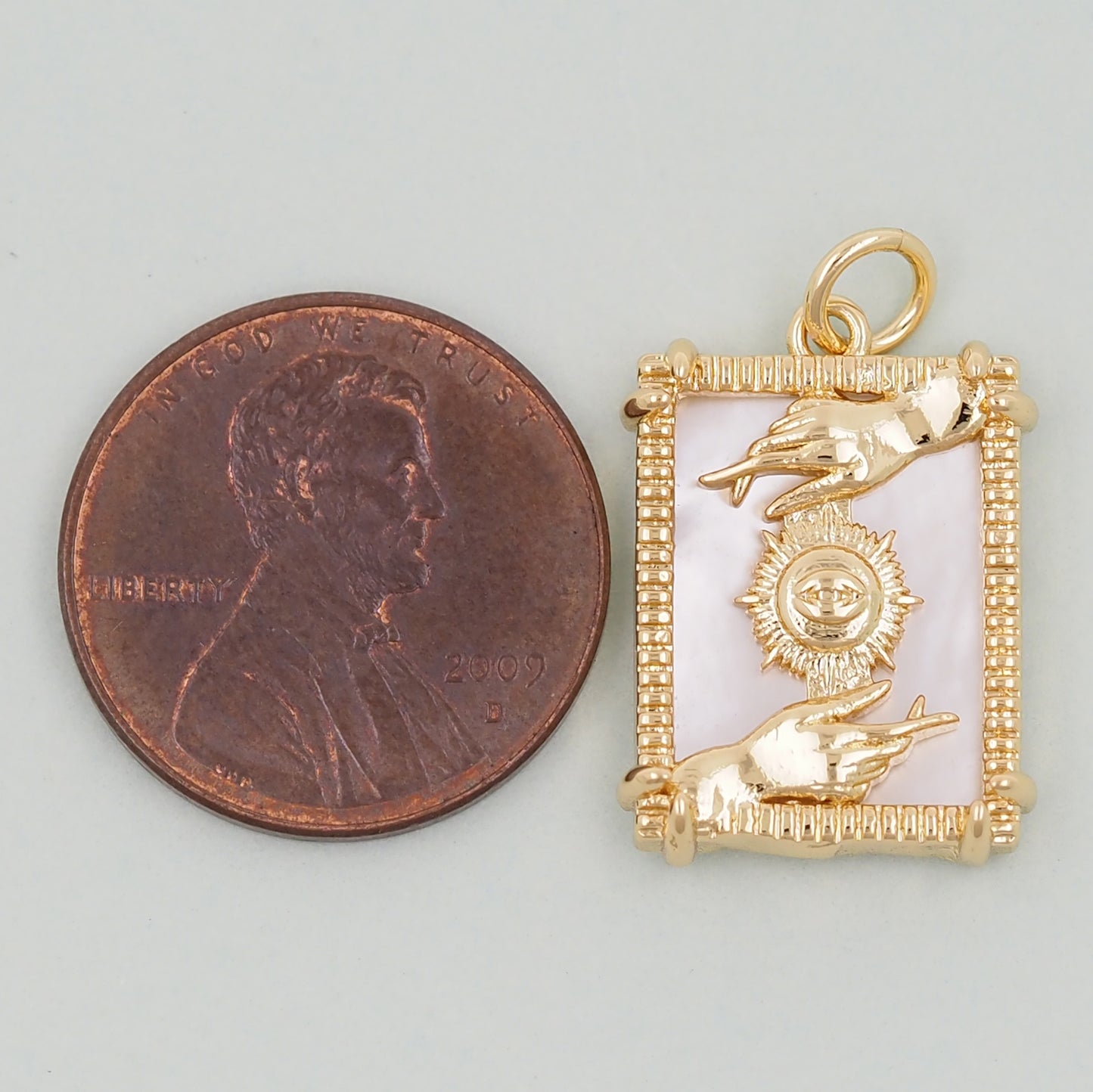 Gold Tarot Charms,18K Gold Fille Tarot Pendant,Tarot Charm Bracelet Necklace for DIY Jewelry Making Supply