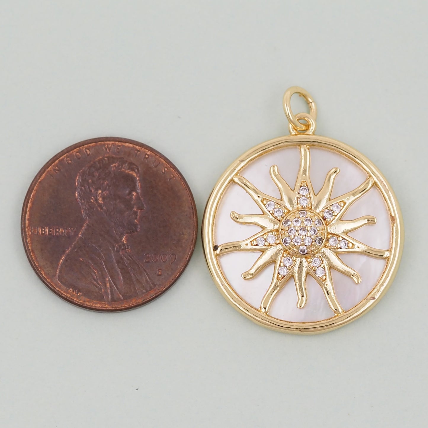 Gold Sun Charms,18K Gold Filled Sun Pendant,celestial  Charm Bracelet Necklace for DIY Jewelry Making Supply