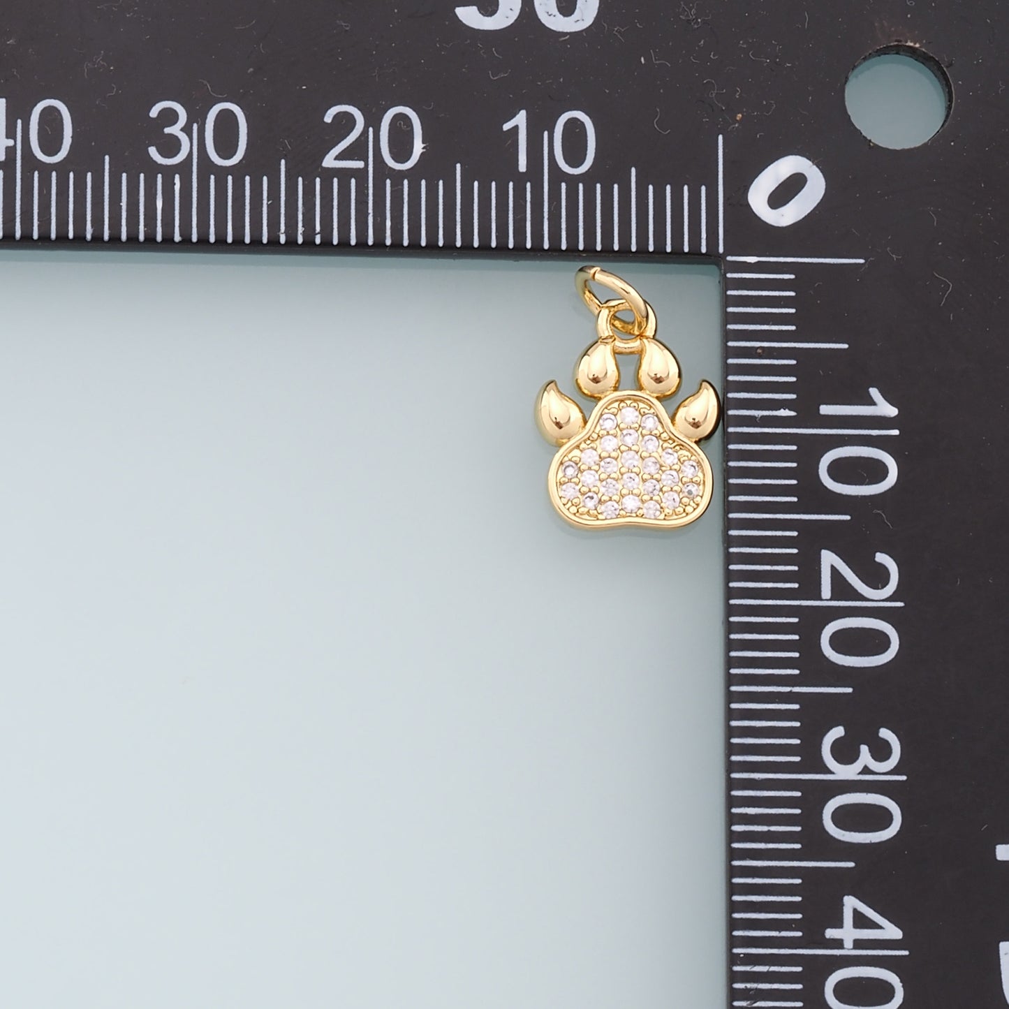 Gold Paw Charms,18K Gold Filled Cat Paw Pendant,Dog Paw Charm Bracelet Necklace for DIY Jewelry Making Supply