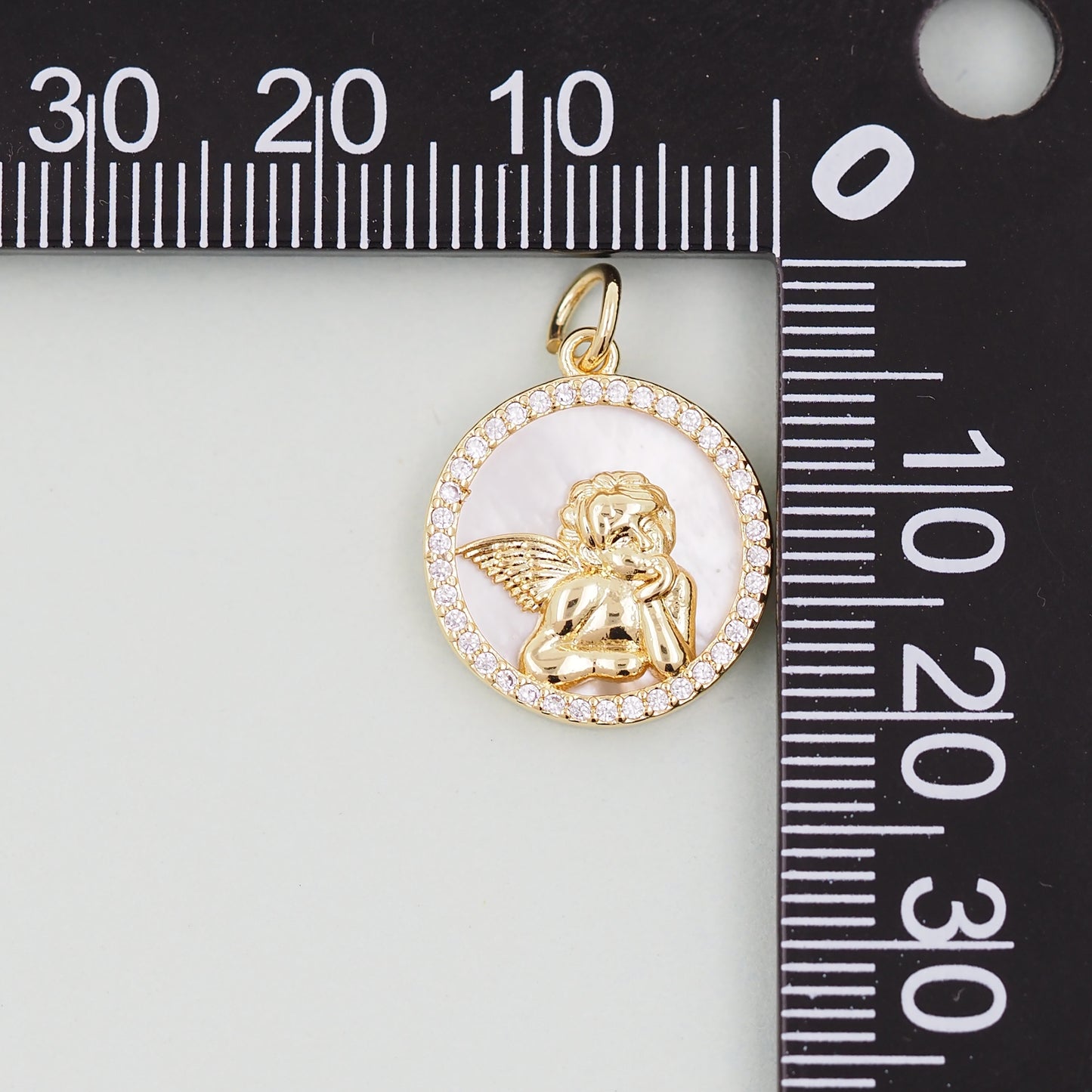 Gold Angel Charms,18K Gold Filled Angel Pendant,Angel Charm Bracelet Necklace for DIY Jewelry Making Supply