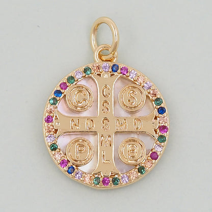 Gold religion Charms,18K Gold Filled religion Pendant,Cross Charm Bracelet Necklace for DIY Jewelry Making Supply