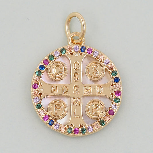 Gold religion Charms,18K Gold Filled religion Pendant,Cross Charm Bracelet Necklace for DIY Jewelry Making Supply