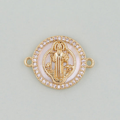 Gold virgin mary Charms,18K Gold Filled virgin mary Pendant,religious Charm Bracelet Necklace for DIY Jewelry Making Supply