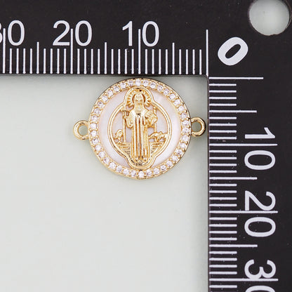 Gold virgin mary Charms,18K Gold Filled virgin mary Pendant,religious Charm Bracelet Necklace for DIY Jewelry Making Supply