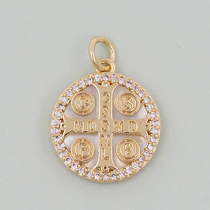 Gold religion Charms,18K Gold Filled religion Pendant,Cross Charm Bracelet Necklace for DIY Jewelry Making Supply