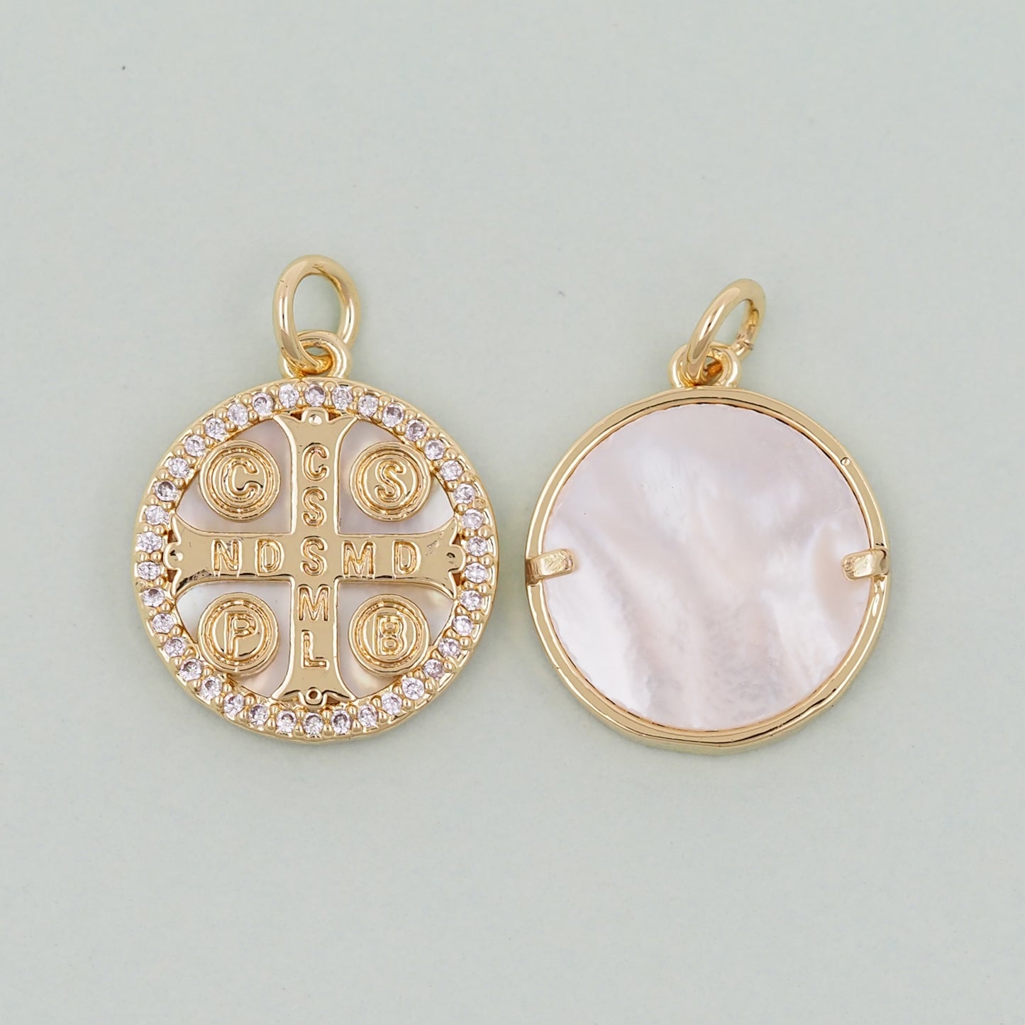 Gold religion Charms,18K Gold Filled religion Pendant,Cross Charm Bracelet Necklace for DIY Jewelry Making Supply