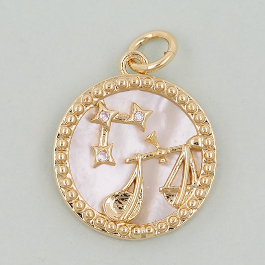 18K Gold Filled North Star Pendant,CZ Micro Pave North Star Charm Bracelet Necklace for DIY Jewelry Making Supply