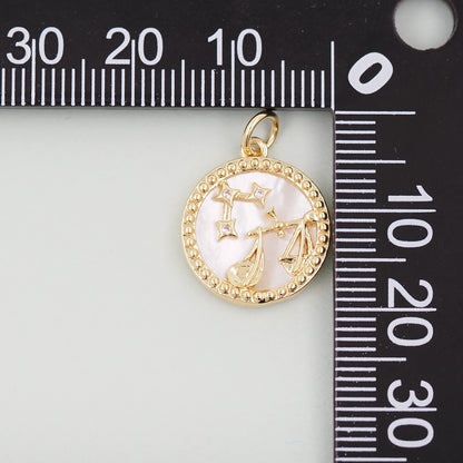 18K Gold Filled North Star Pendant,CZ Micro Pave North Star Charm Bracelet Necklace for DIY Jewelry Making Supply
