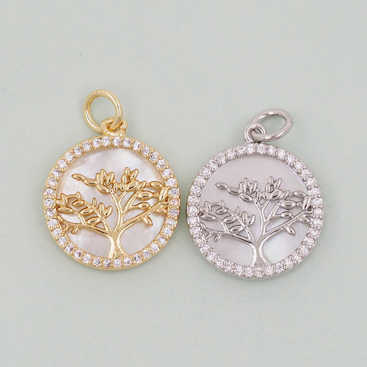 Gold tree of Life Charms,18K Gold Filled tree of Life Pendant,Silver tree of Life Charm Bracelet Necklace for DIY Jewelry Making Supply